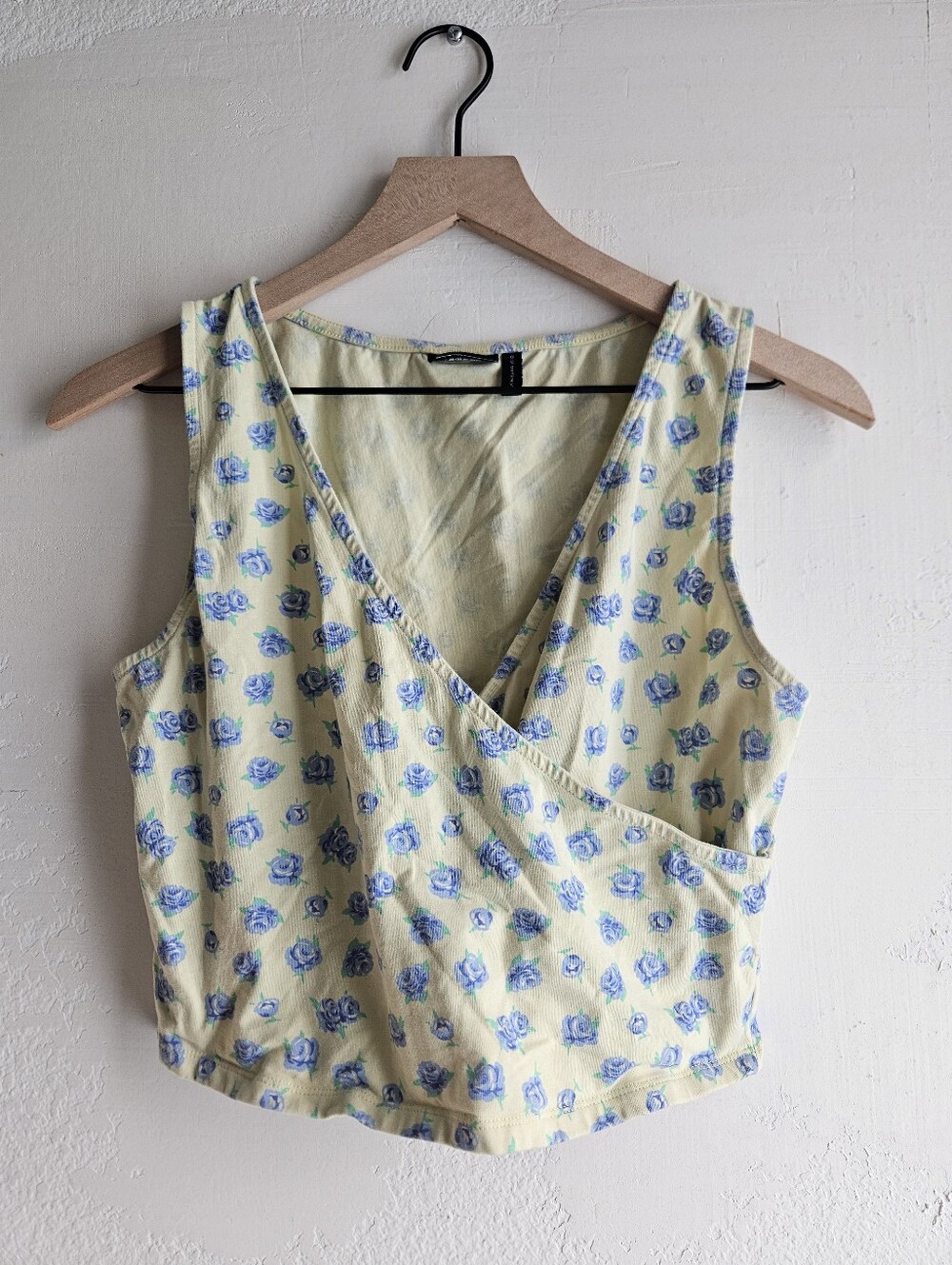 ASOS | Crop Top with Blue Floral Print